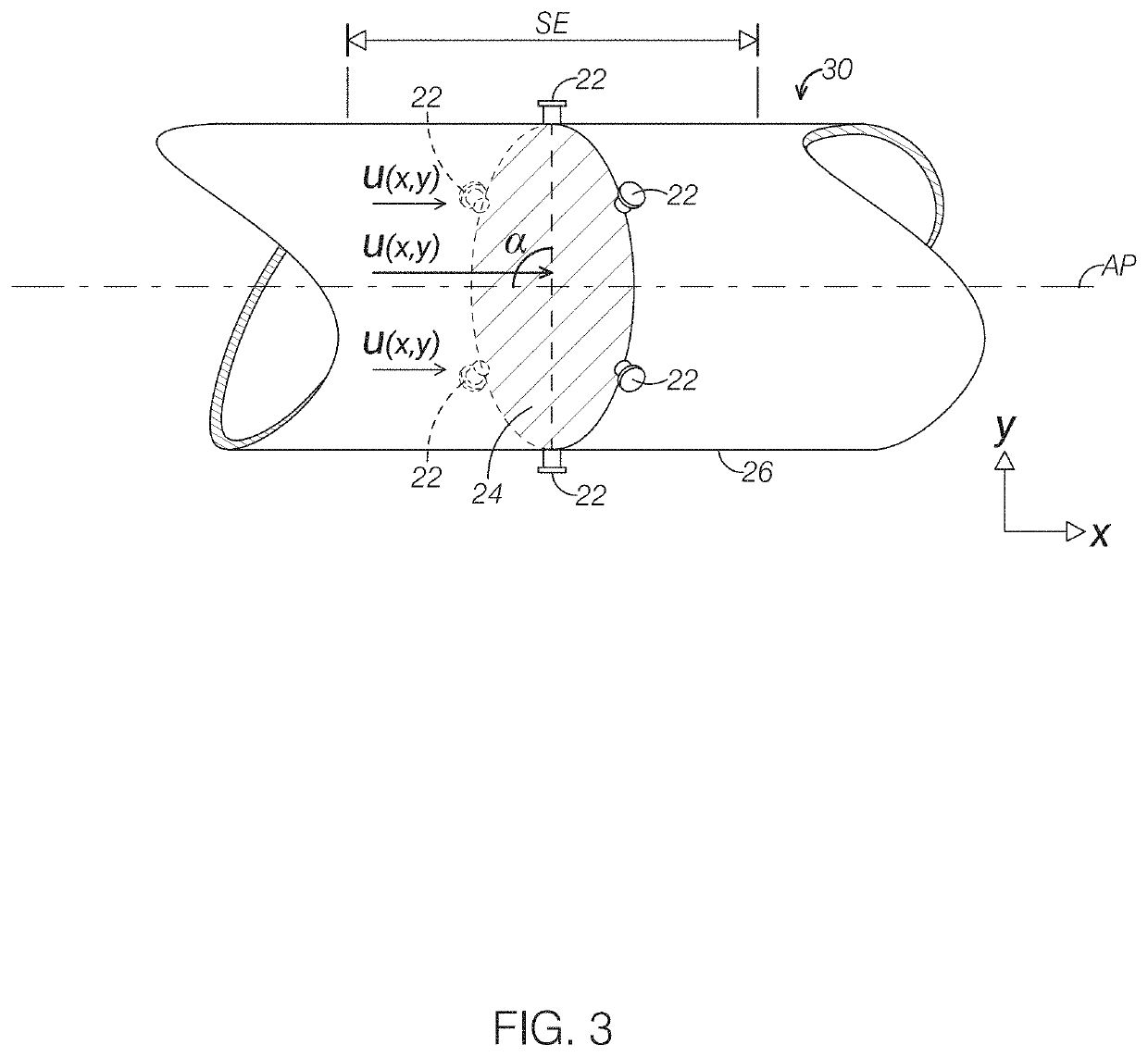 Method and system of acoustic wave measurement of axial velocity distribution and flow rate