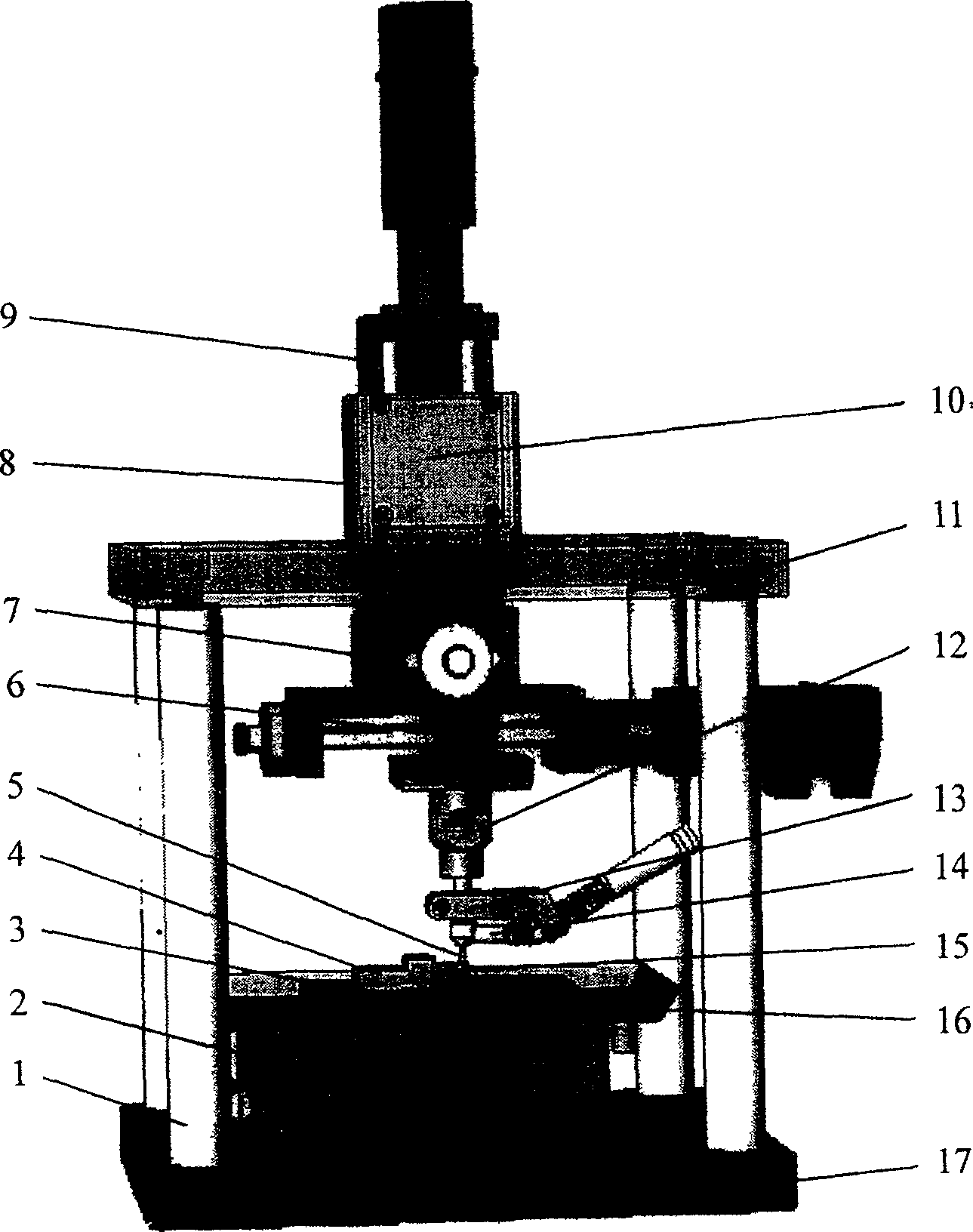 Tri-dimensional oral prosthesis in vitro grinding and repairing emulated testing machine