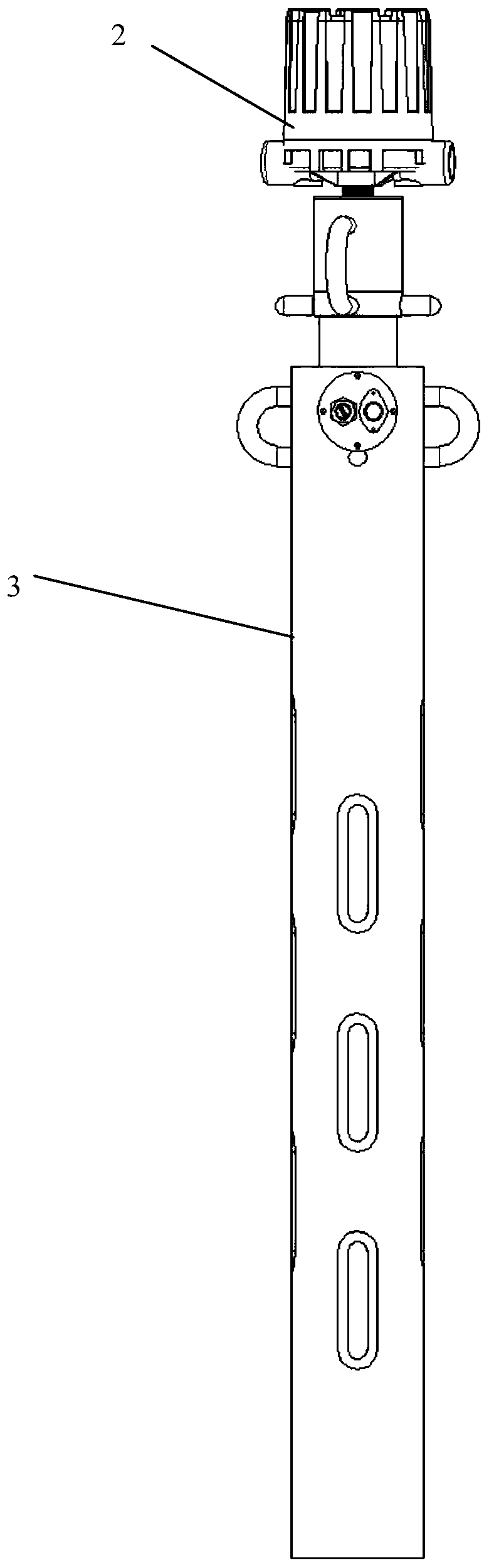 Array type oil-water component measuring device with local heating function