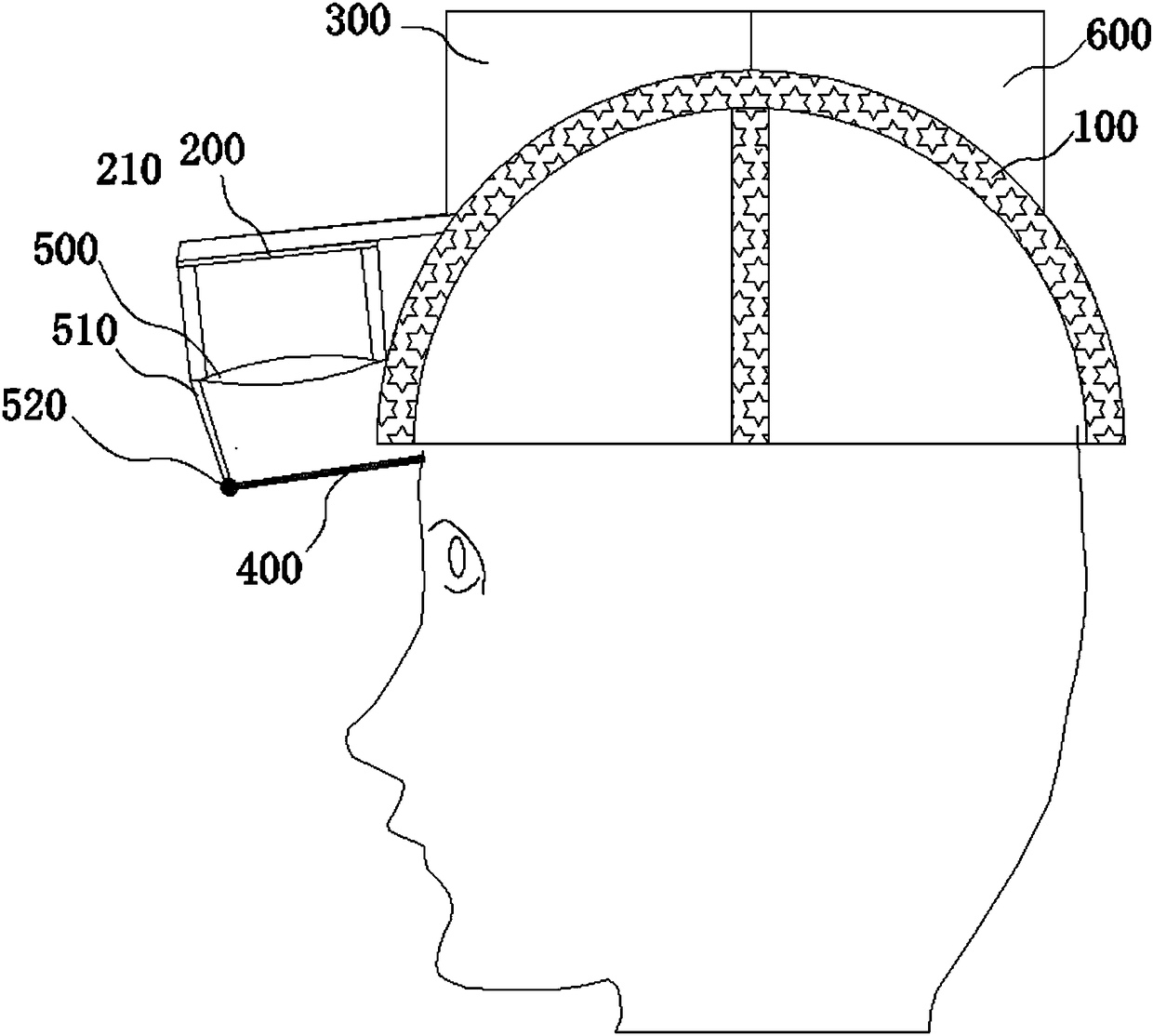 Virtual-reality display device and method with augmented reality function