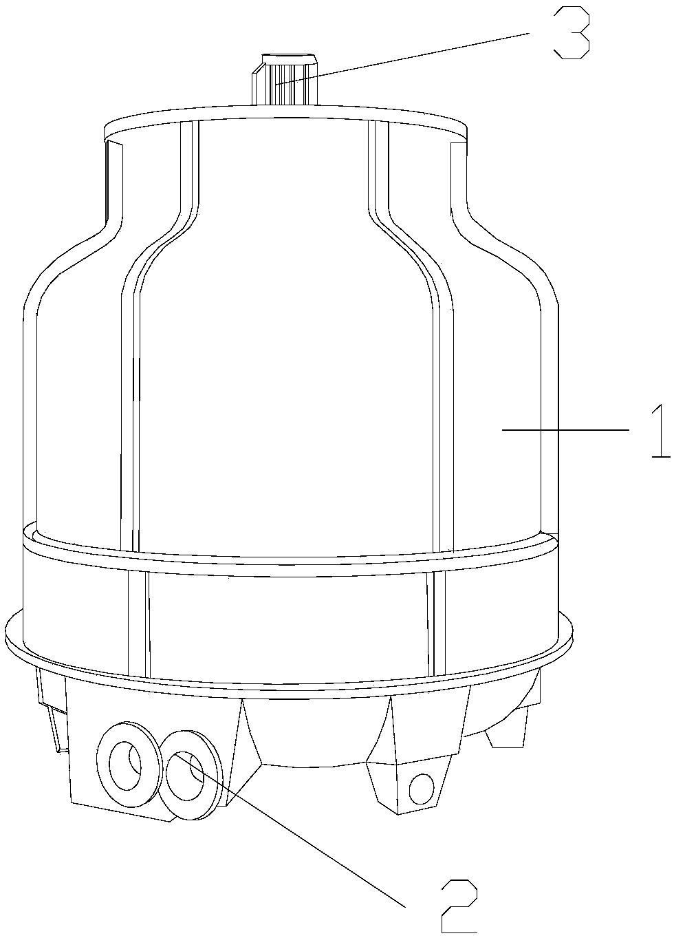 Feed upwind cooling tower