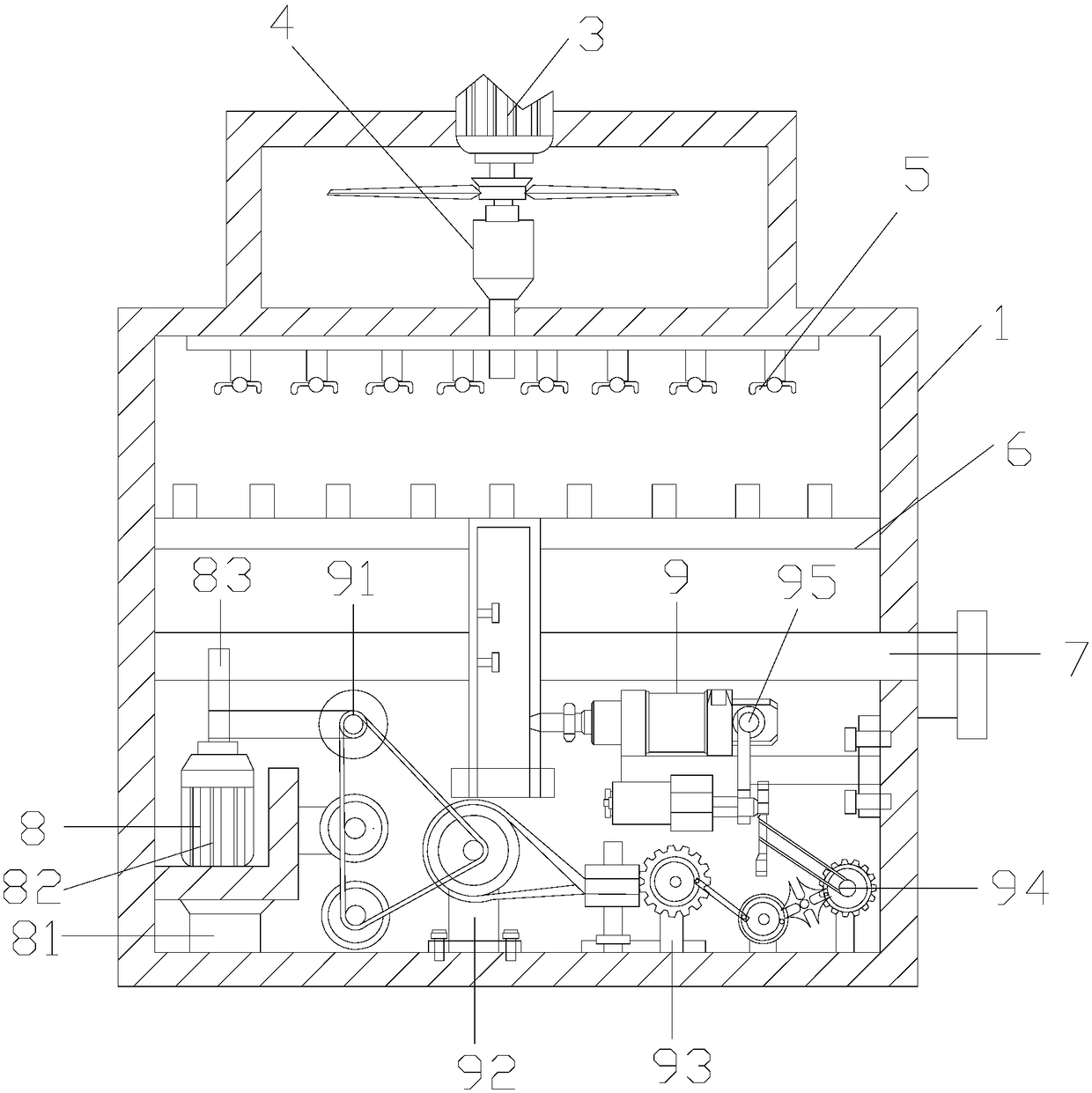 Feed upwind cooling tower