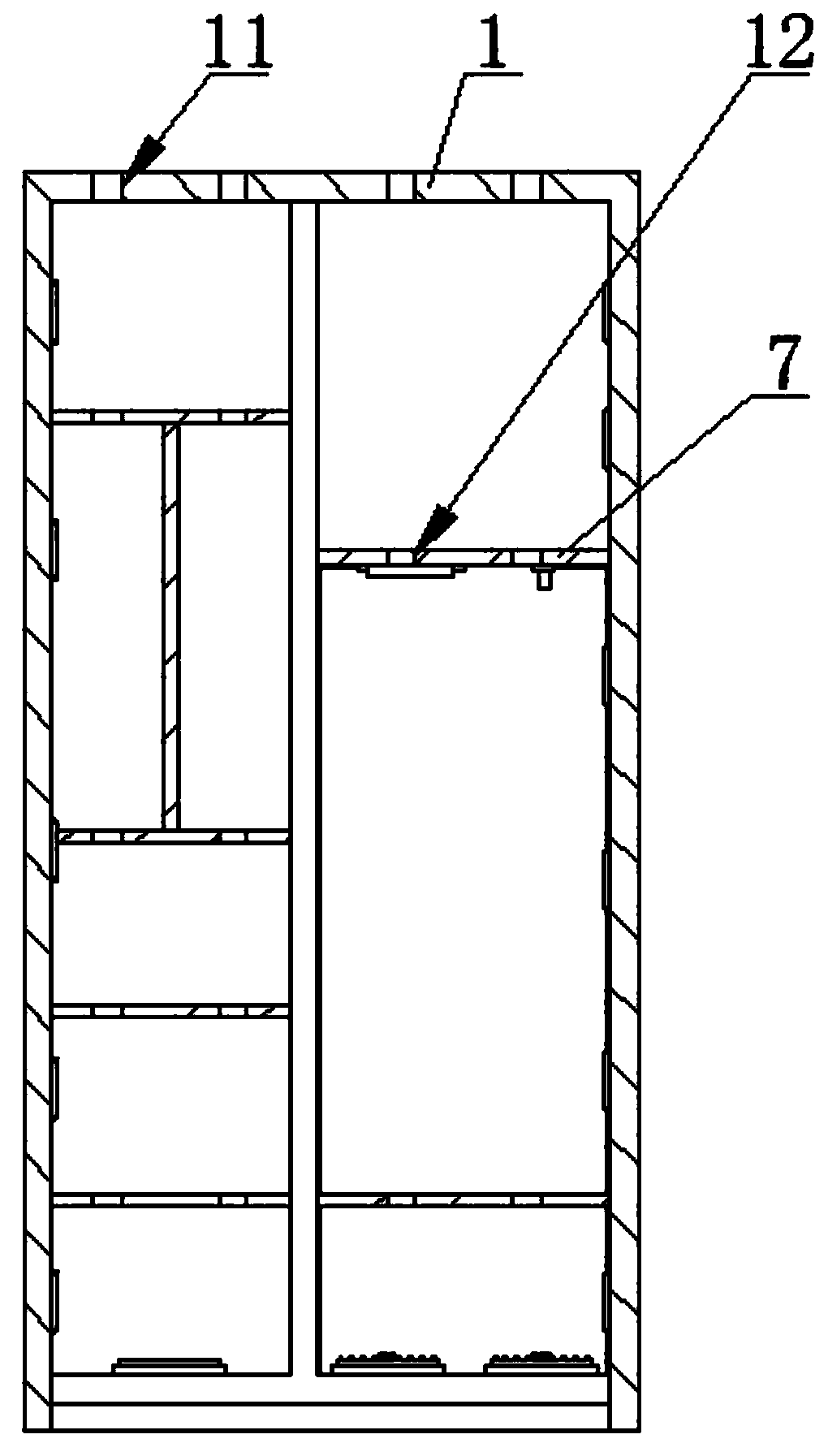 Multi-door classified arrangement electrical tool cabinet