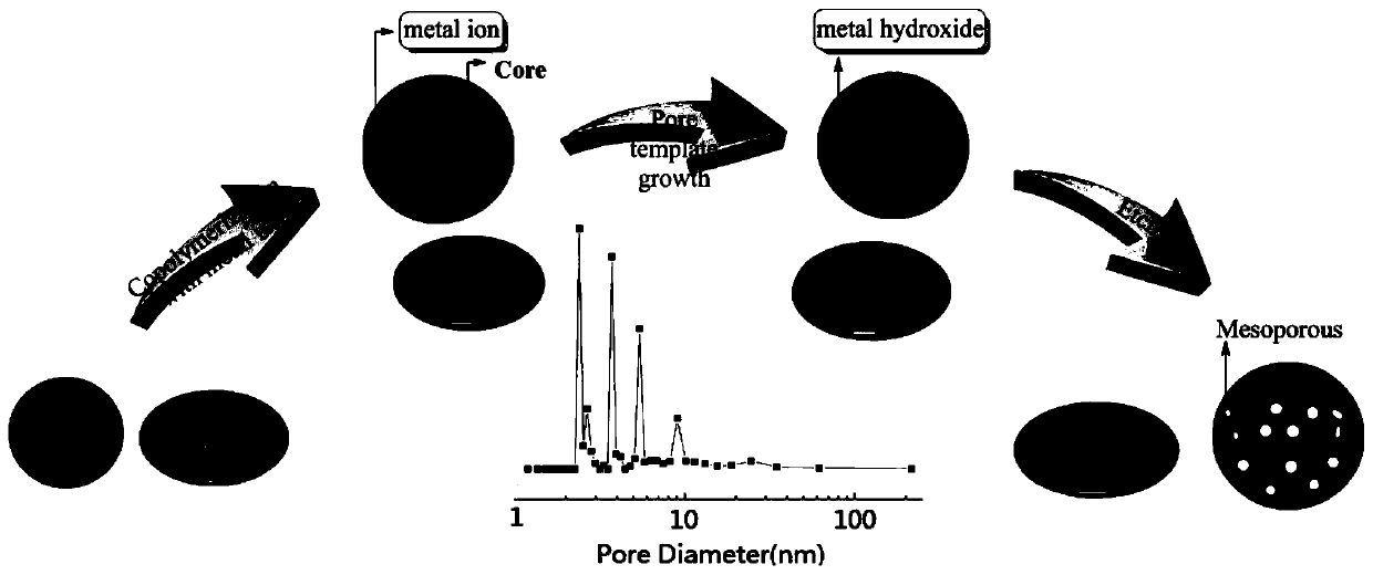 Preparation method and product of hollow polymer nanospheres with mesoporous