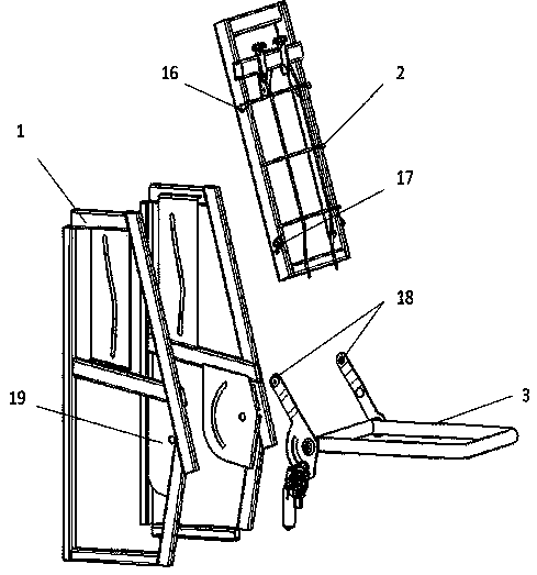 Power seat with storing function driven by toothed plate and sliding groove