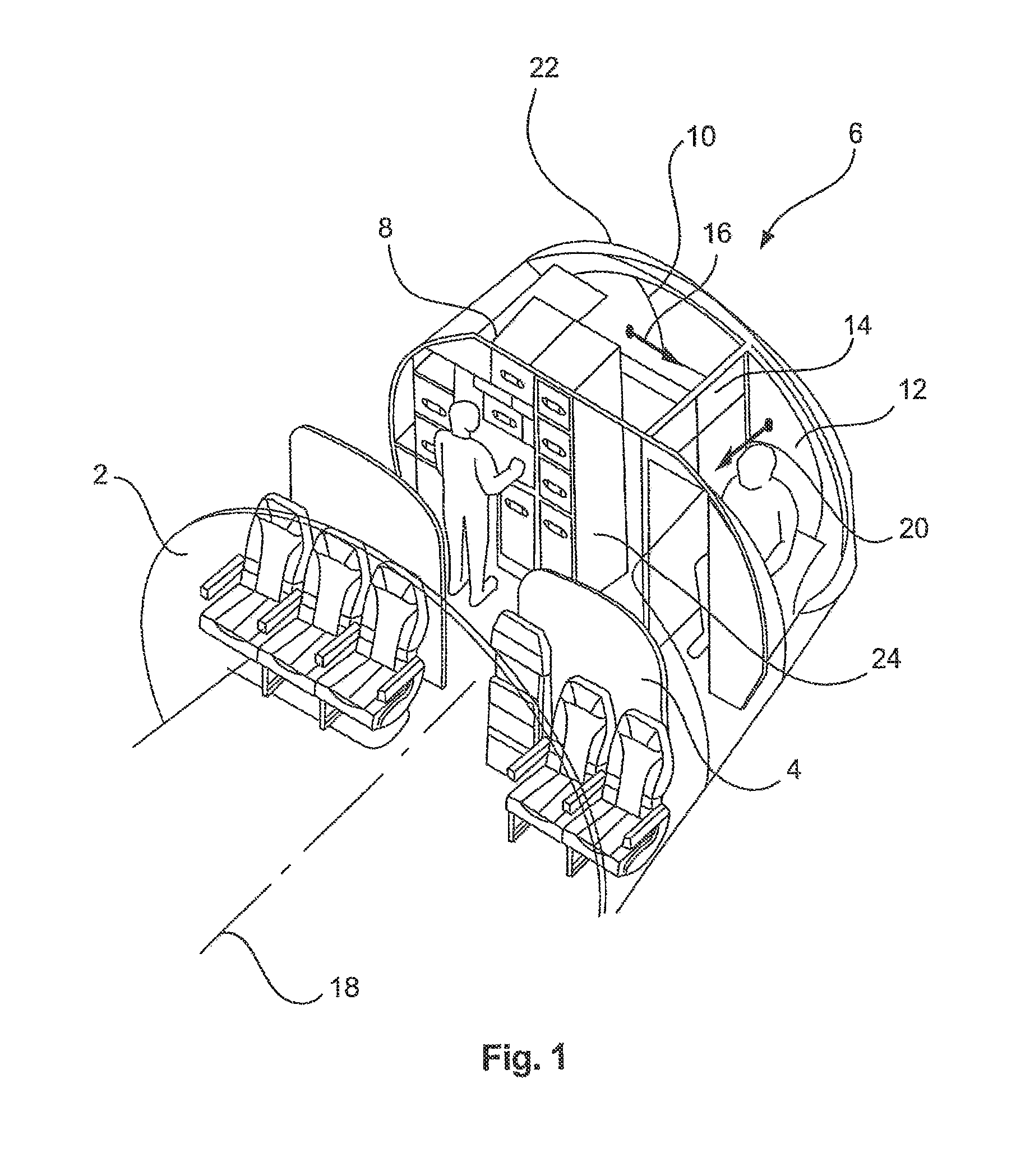 Toilet arrangement for a vehicle