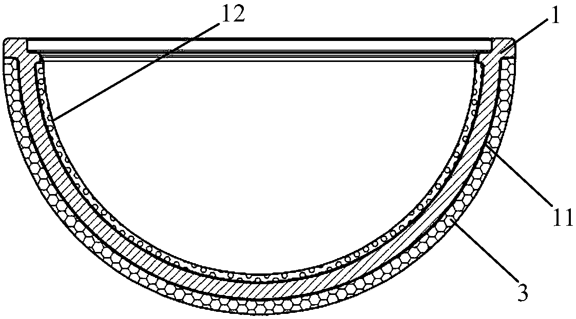 Cup and liner integrated acetabulum component and preparation method thereof