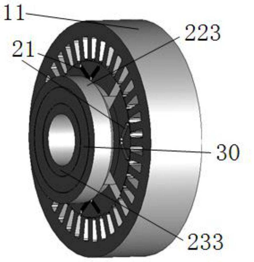 Rotor magnetic pole modulation type bypass hybrid excitation motor