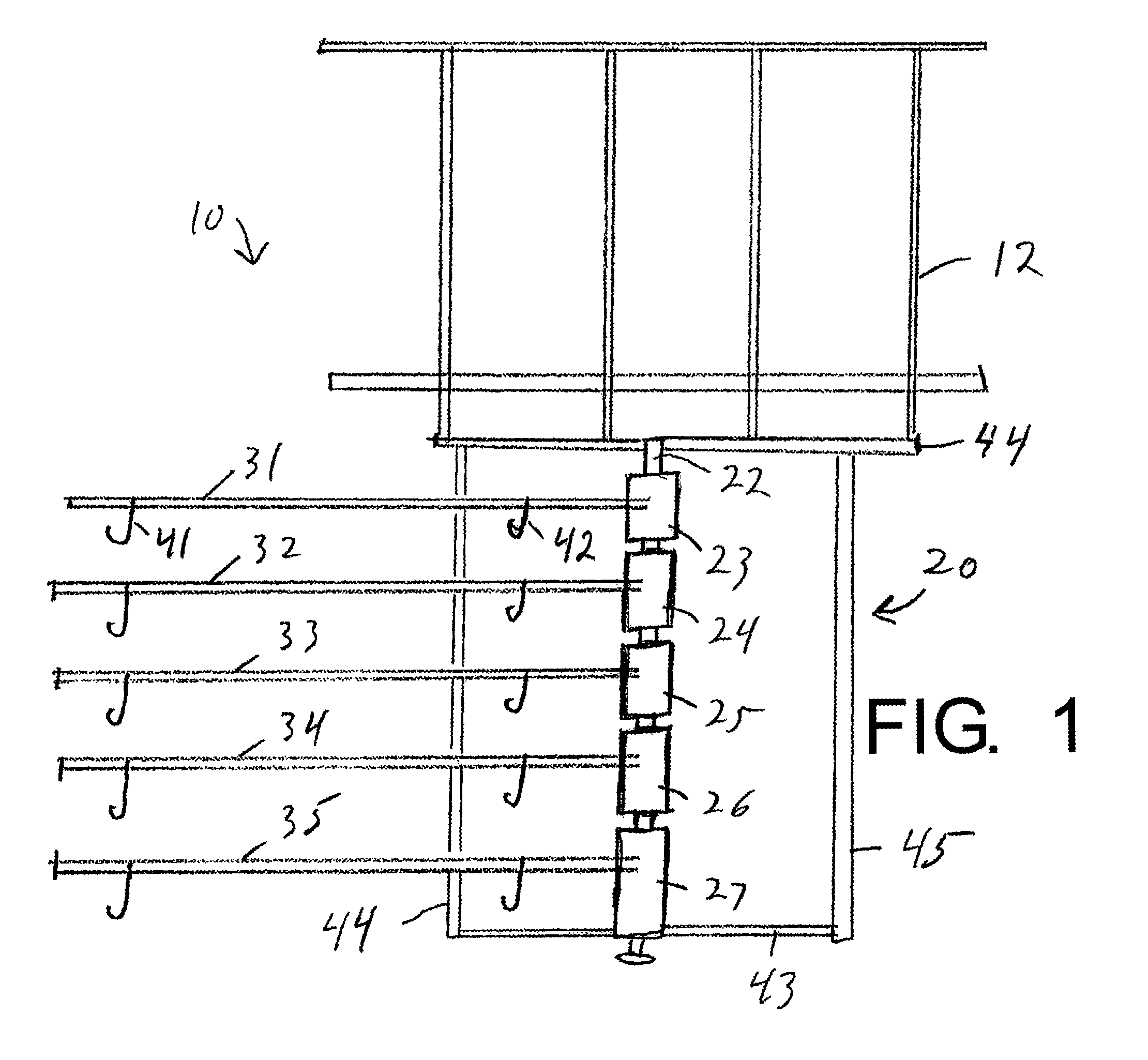 Rack for surgical sponge counter bags that facilitates sponge counting