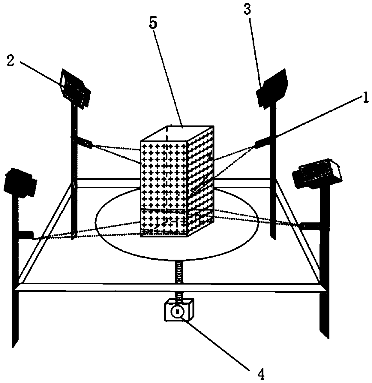 Spatial-dislocation-based full-view-line laser scanning three-dimensional imaging device and method