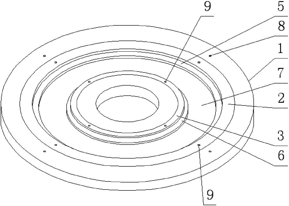 Bearing device for trial assembly of steam turbine vanes and assembly method of steam turbine vanes