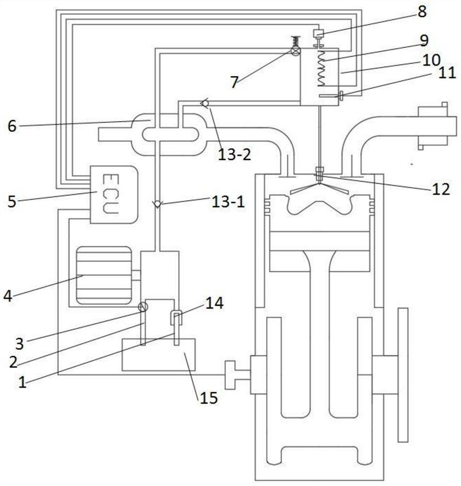 Inner combustion engine fuel supercritical ejection system and controlling method