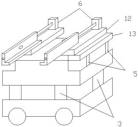 Multidimensional lifting type die changing trolley and die changing method thereof