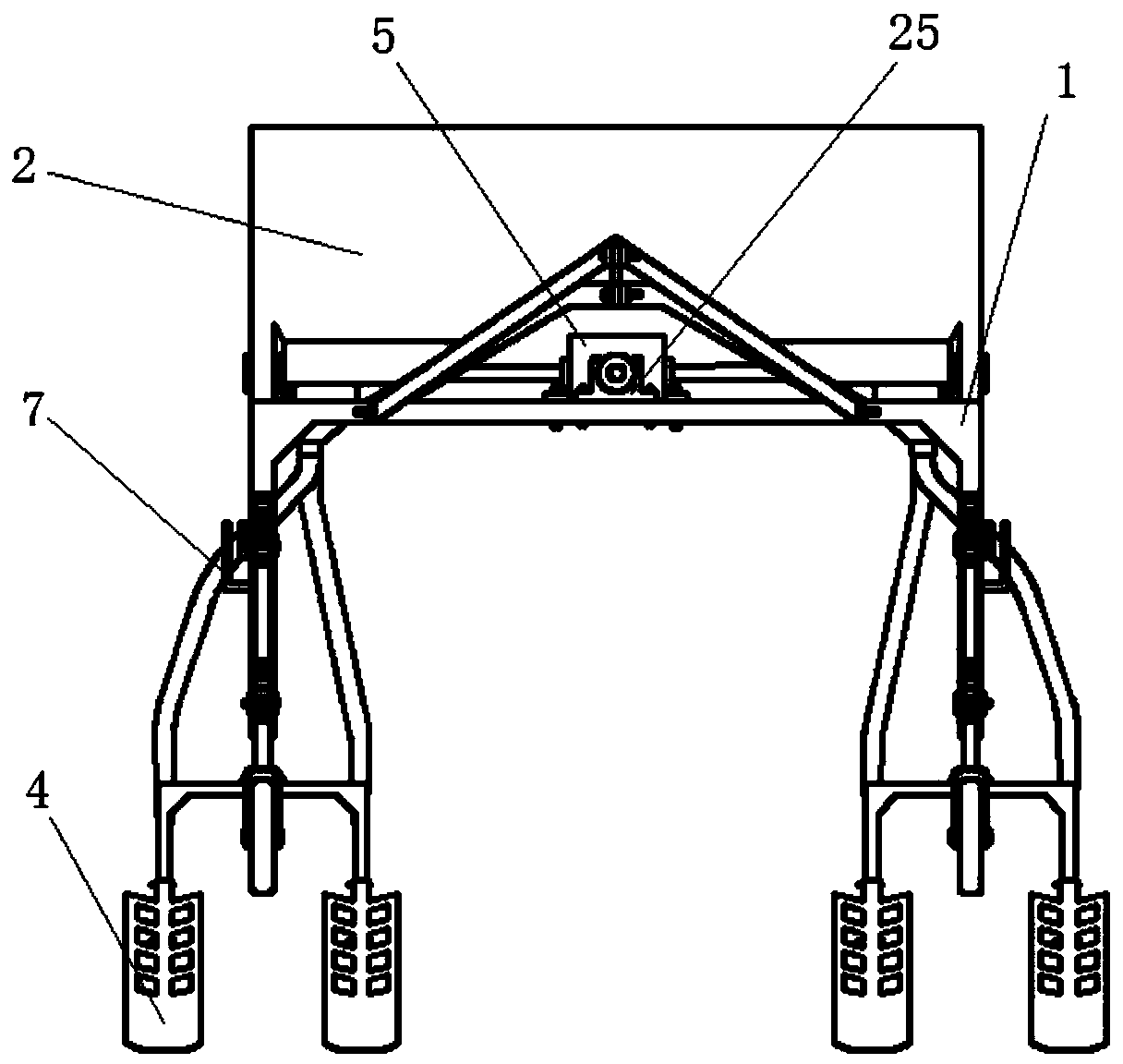 Subsoiling and fertilizing machine for tea gardens