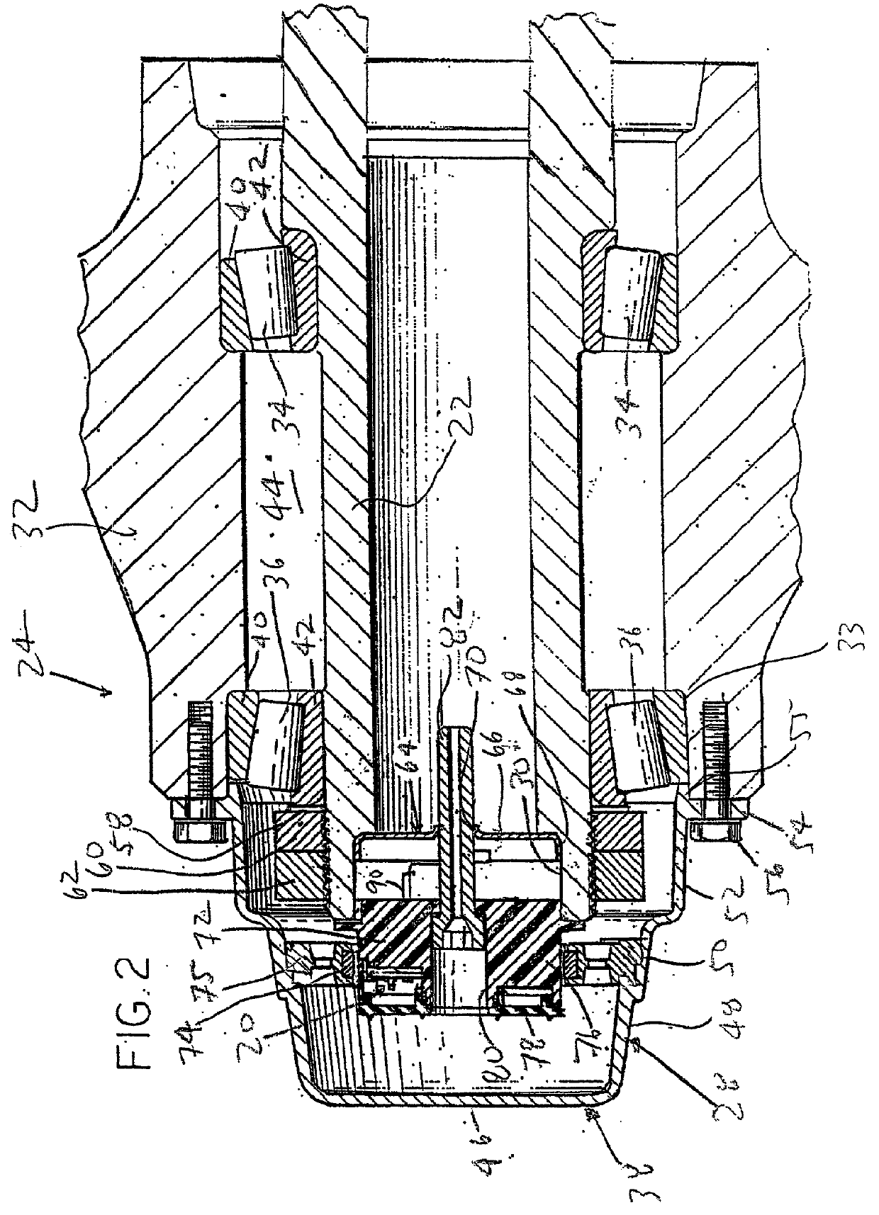 Axle end wheel sensor for a vehicle, such as a truck or a trailer