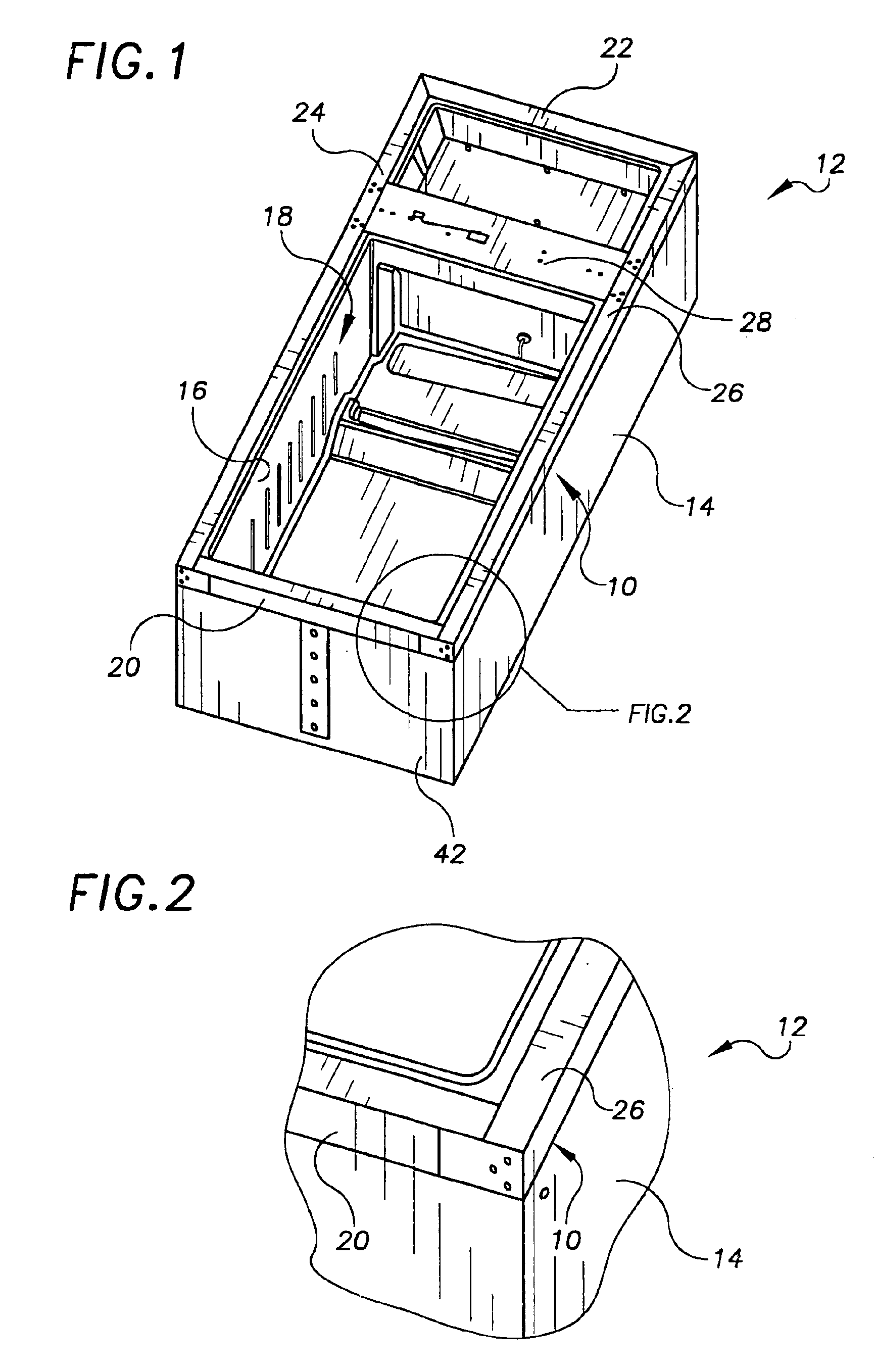 Refrigerator cabinet breaker assembly