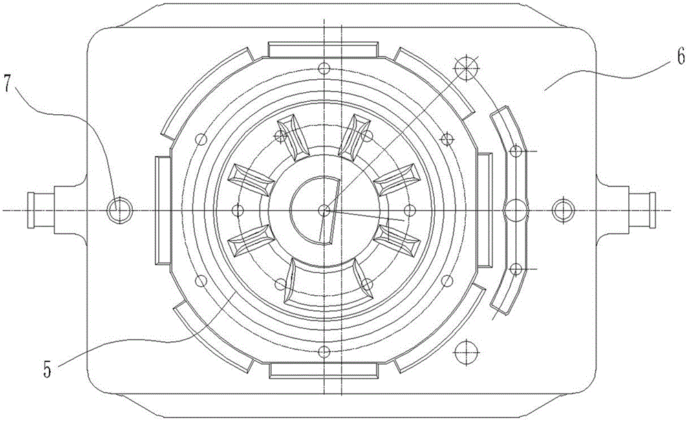 Method for casting end cap of non-transmission end of traction motor on subway locomotive