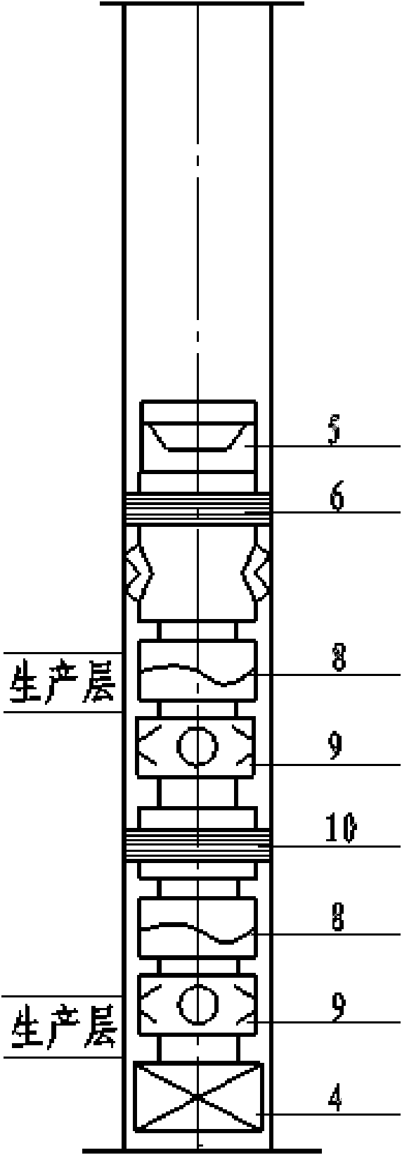 Separate zone production technical string capable of protecting oil reservoirs