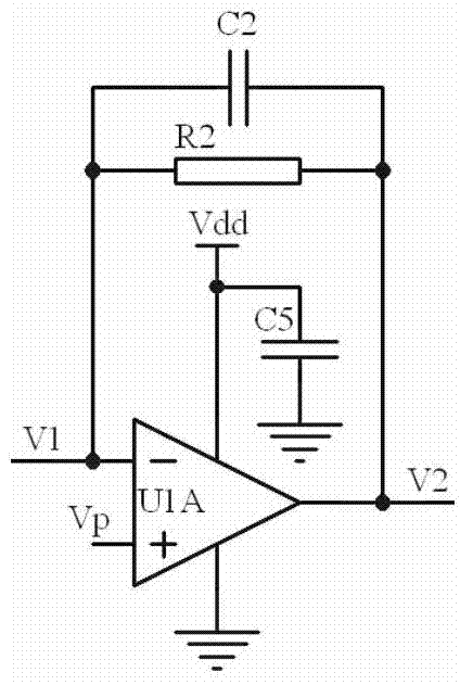 Integrated pre-amplifier used for charged particle detector