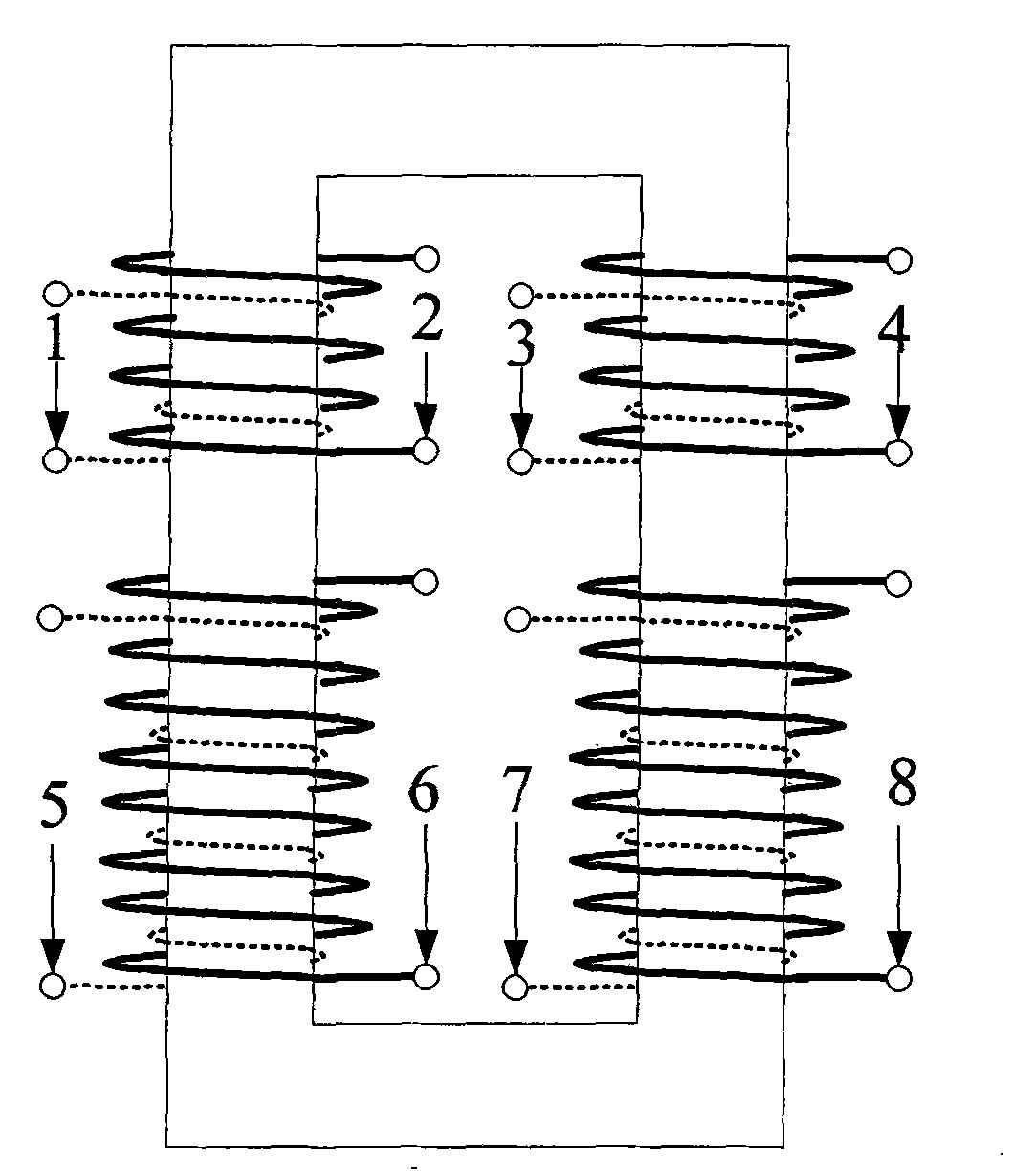 Integrated filter inductance transformer