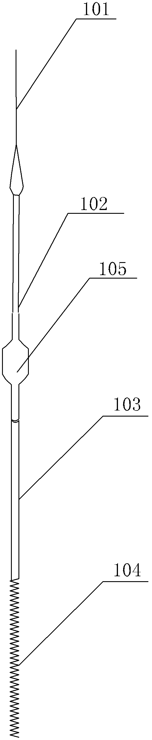 Threading silk yarn lifting mechanism used on threading silk yarn spring test equipment