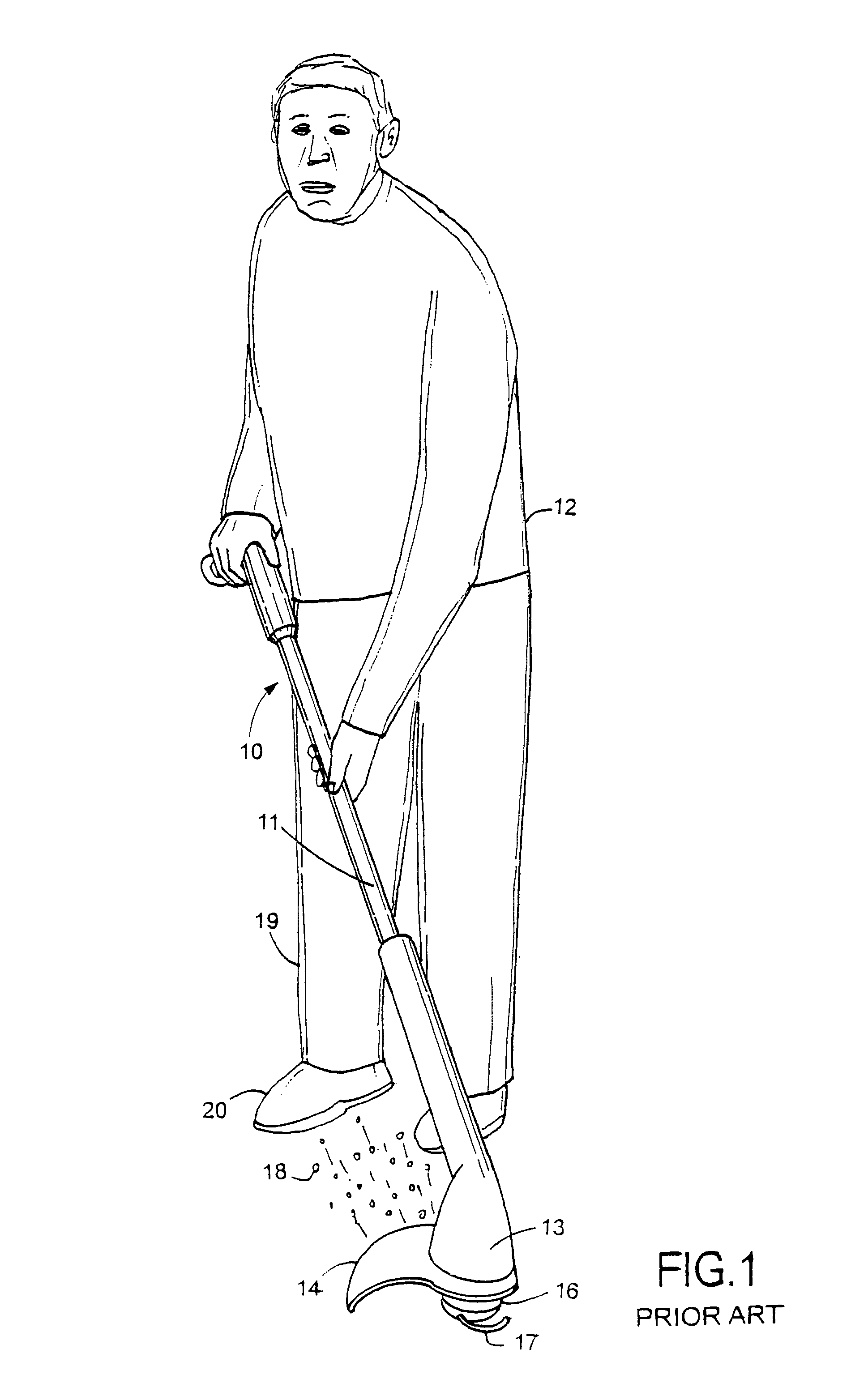 Debris deflector and knife for string trimmer