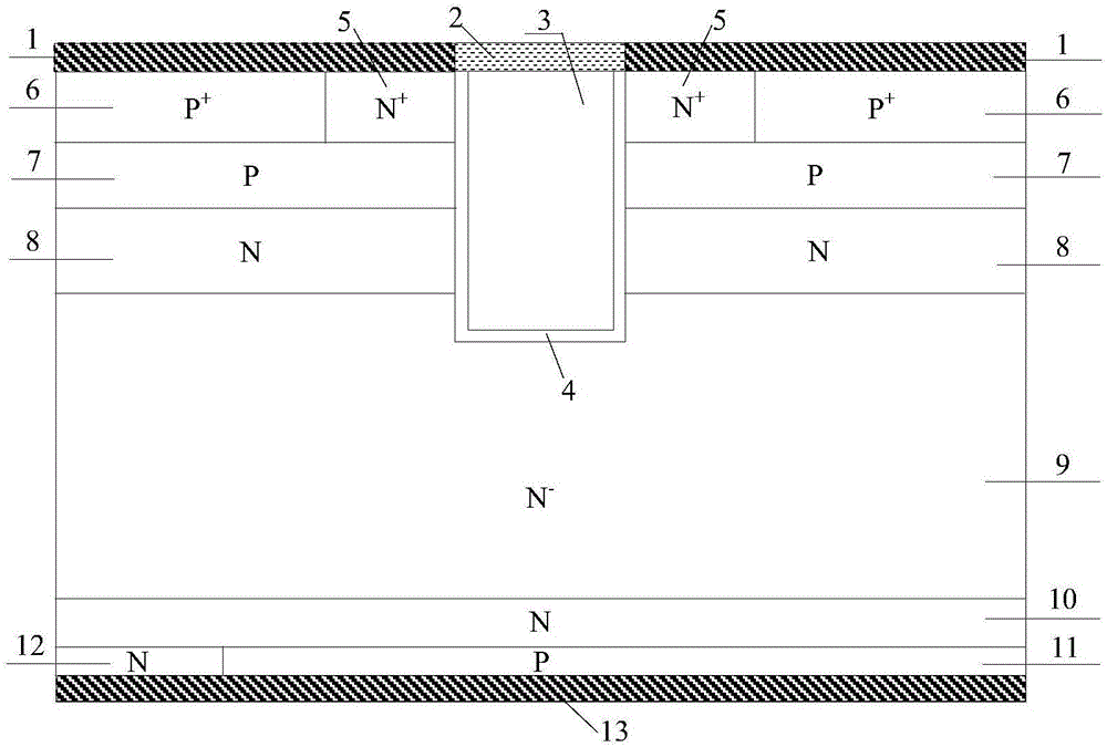 Trench gate charge storage reverse-conducting insulated-gate bipolar transistor (RC-IGBT) and fabrication method thereof