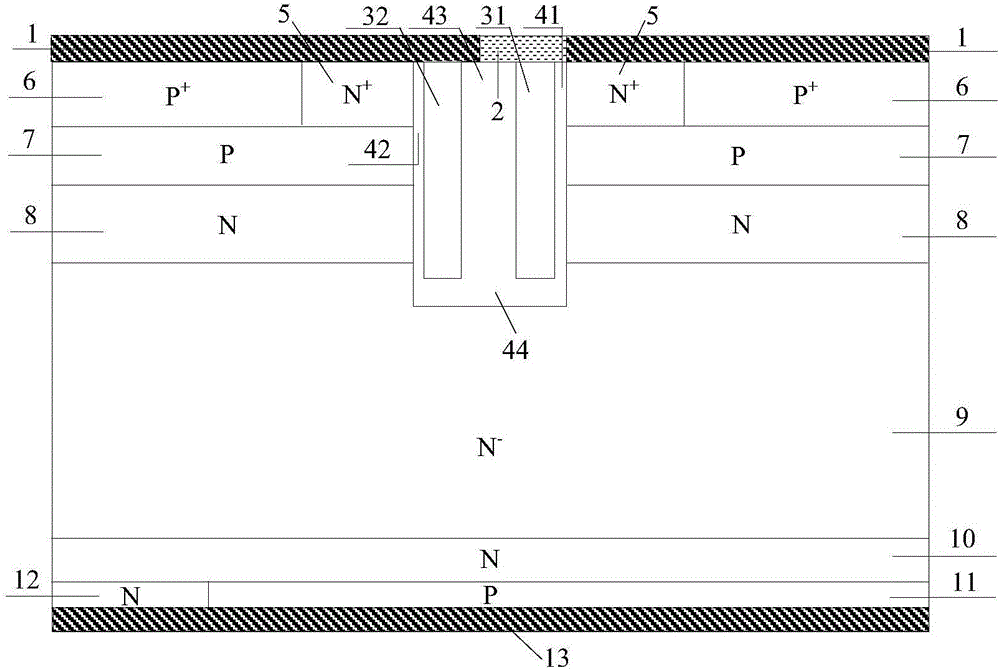 Trench gate charge storage reverse-conducting insulated-gate bipolar transistor (RC-IGBT) and fabrication method thereof