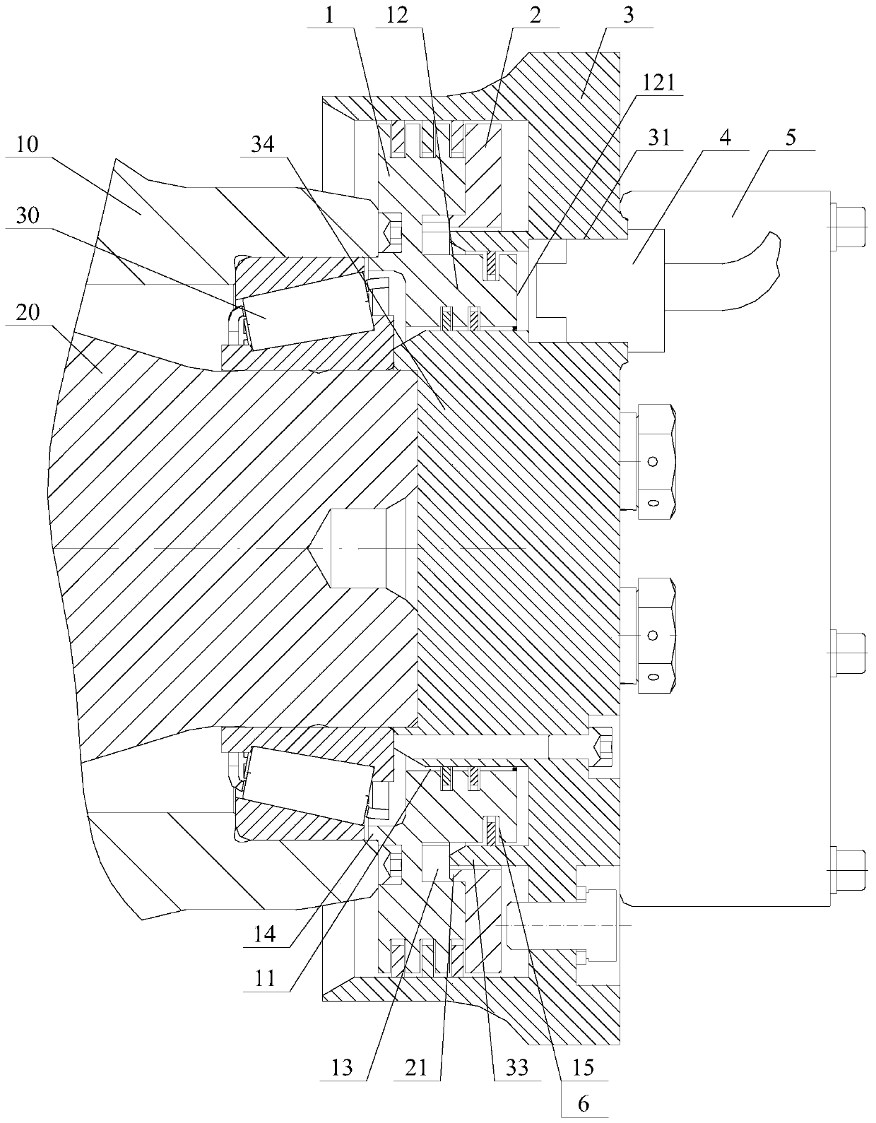 Low-floor vehicle, bogie and axle end structure of bogie