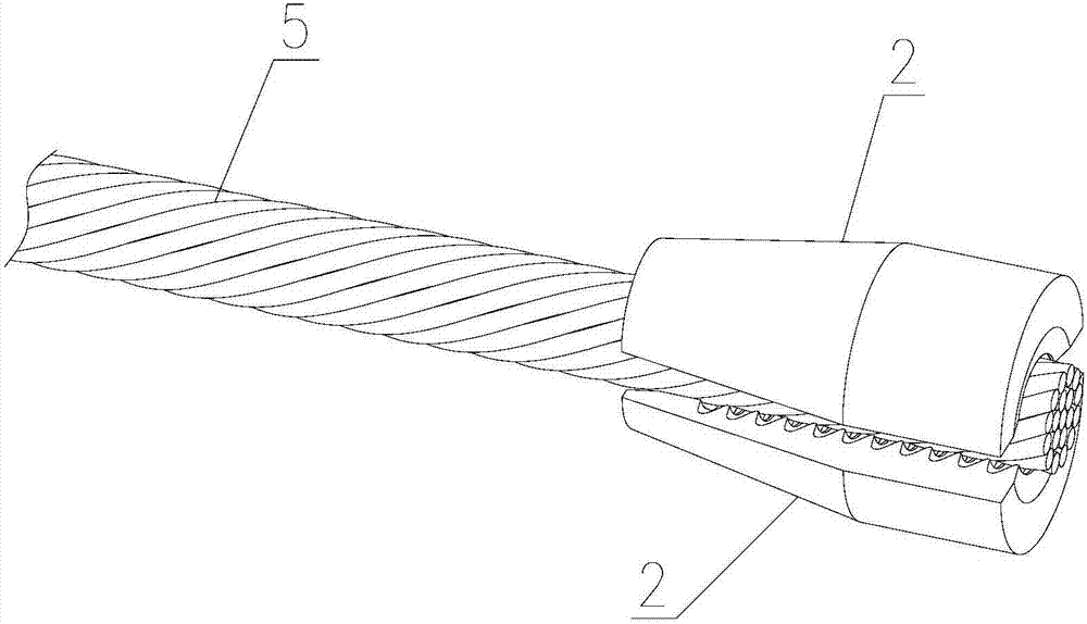 A fast locking device for guardrail wire rope