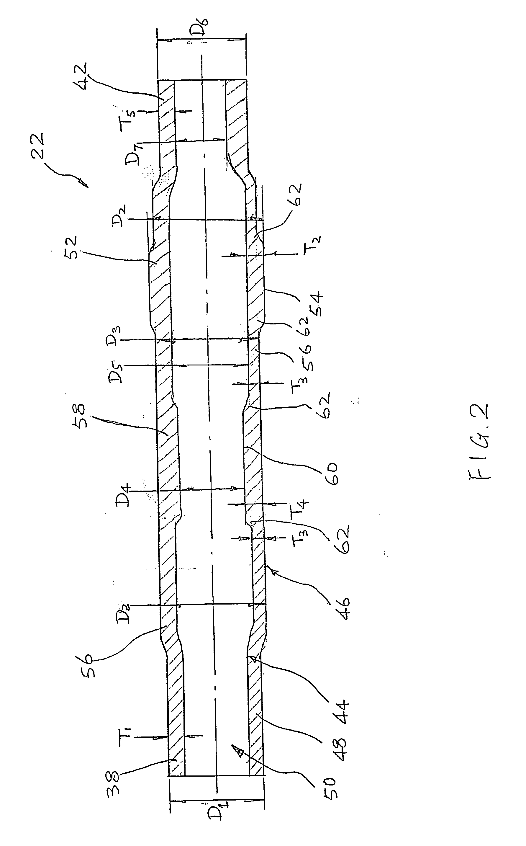 Tubular articles with varying wall thickness and method of manufacturing same