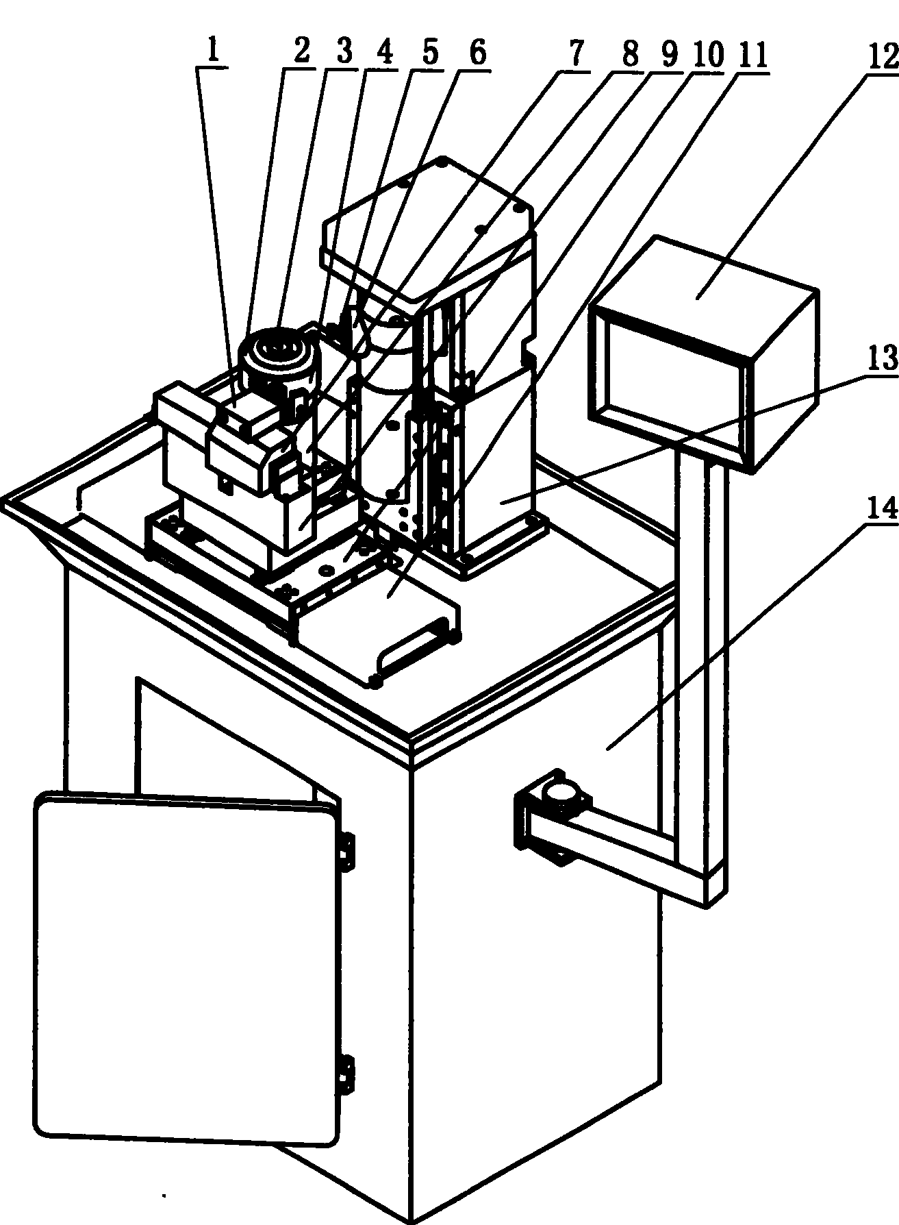 Machine for grinding or cutting plane curve groove