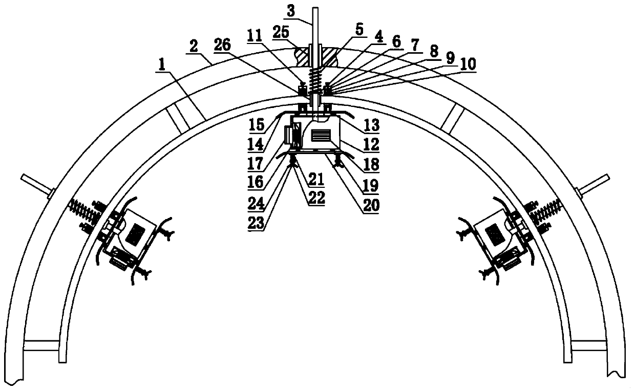 Convenient-to-install real-time tunnel stratum settlement detecting device