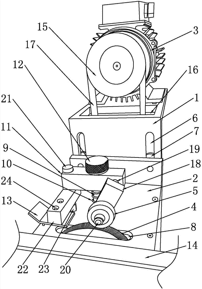 Spliced paperboard sticking opening polishing device