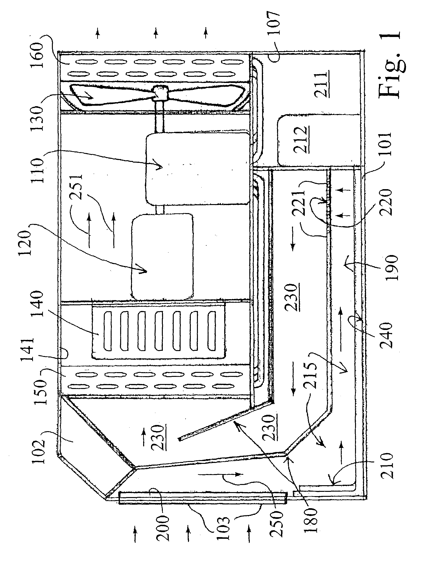 Method and apparatus for filtering an air stream using an aqueous-froth together with nucleation