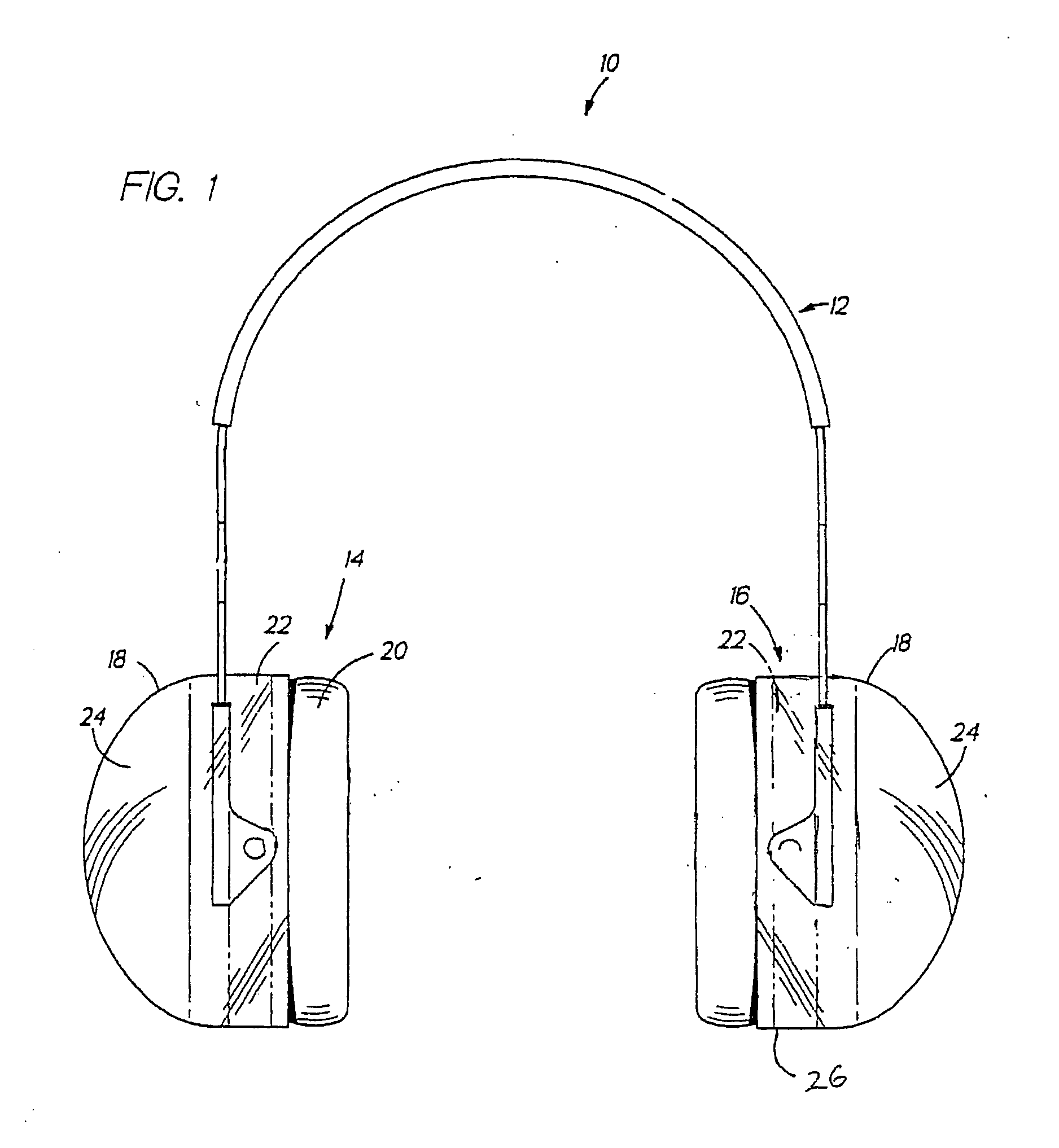 High attenuating earmuff device