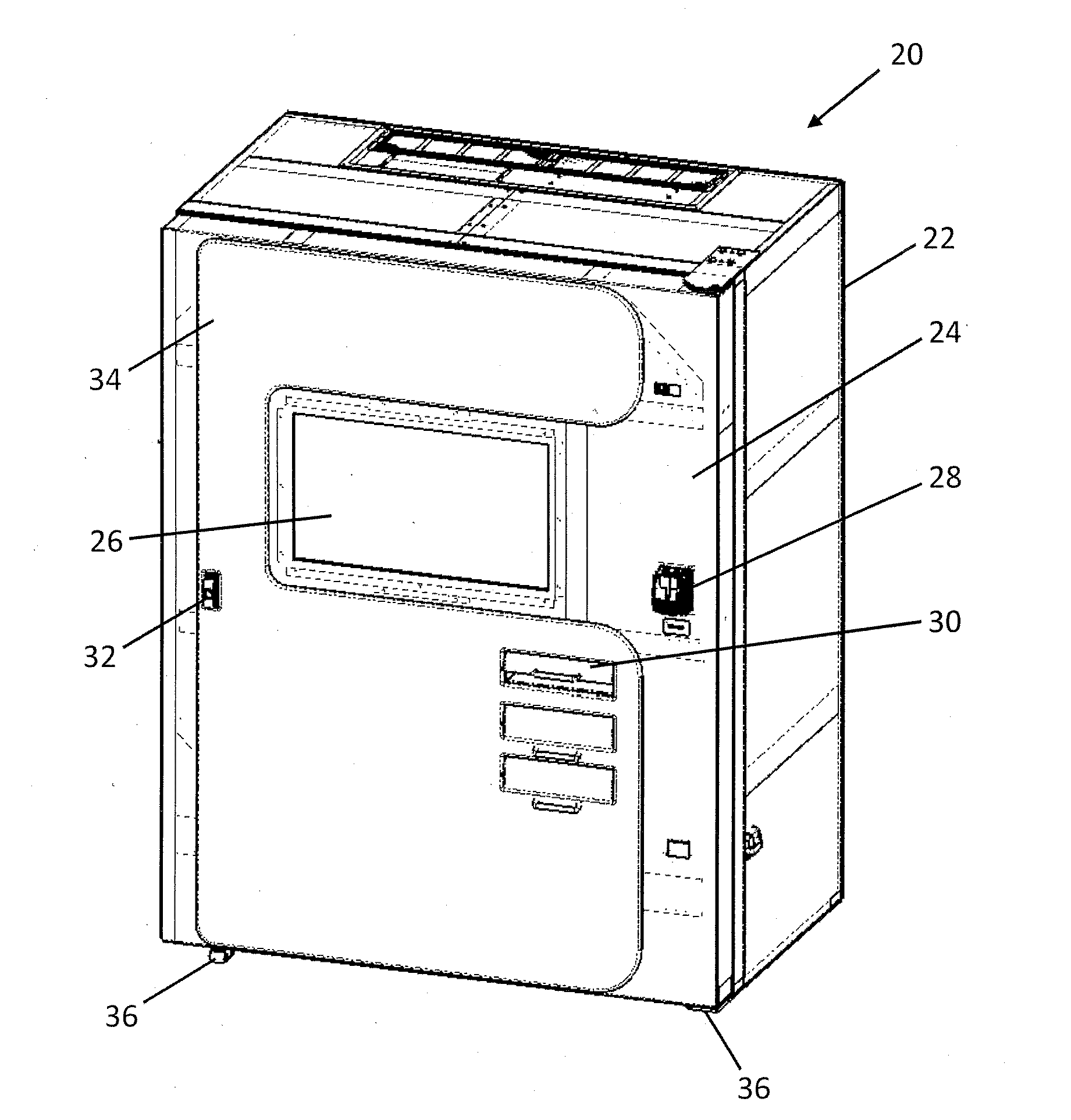 Food vending machine with sanitary food cartridge