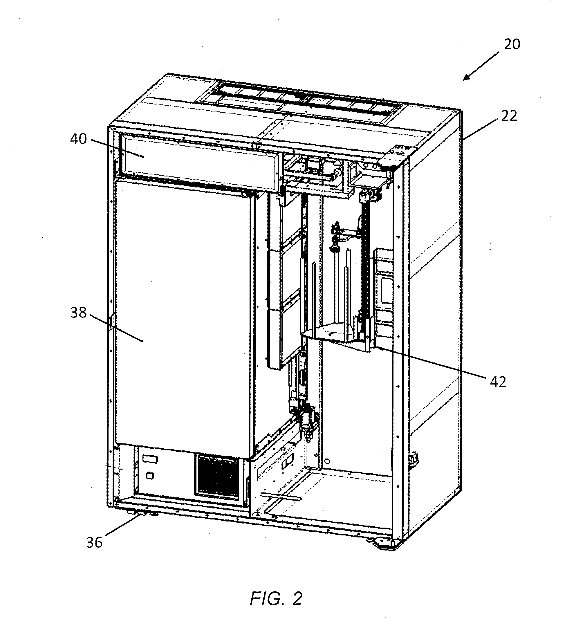 Food vending machine with sanitary food cartridge