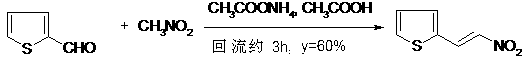 Synthesis method of 2-nitroethenyl thiophene