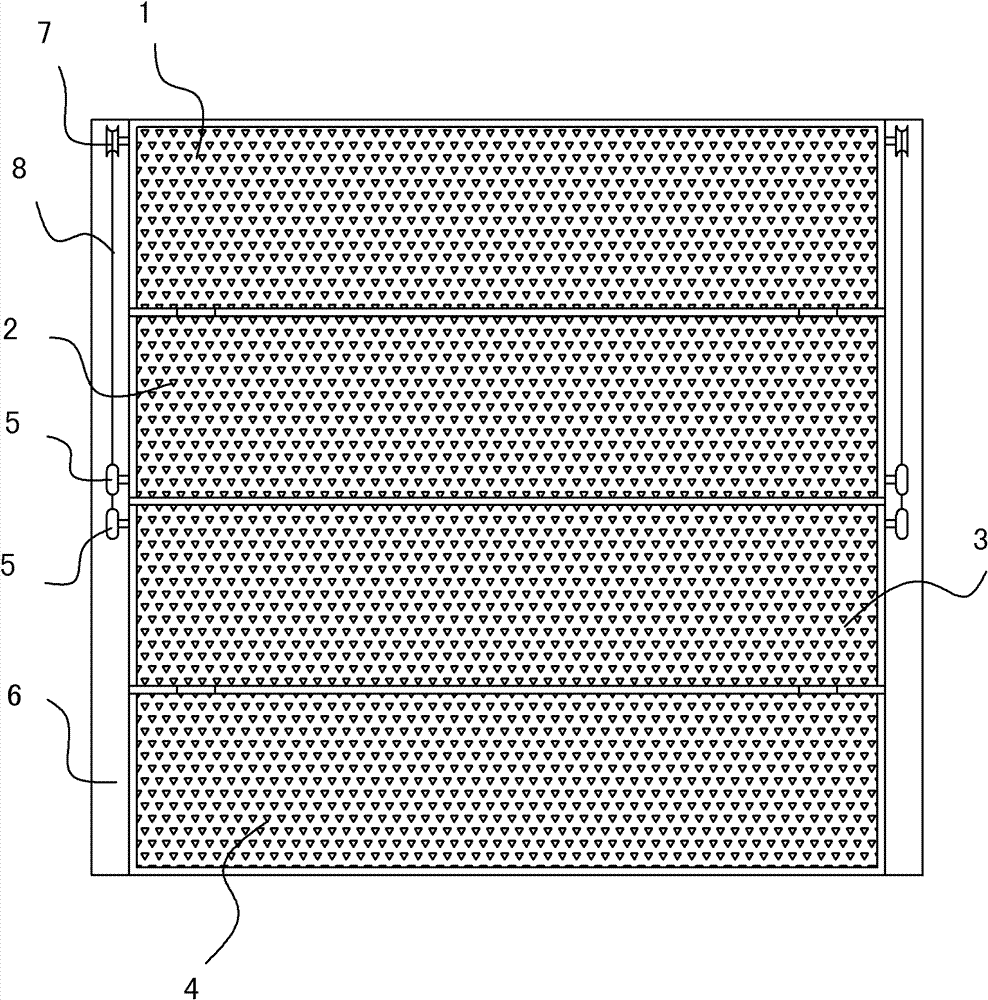 Gravity balancing and folding mechanism of external solar protection device for window