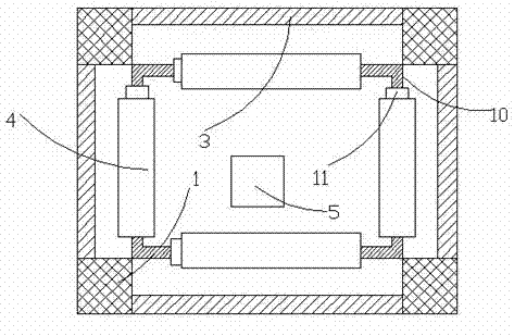 Embroidery machine rack with dust collection effect