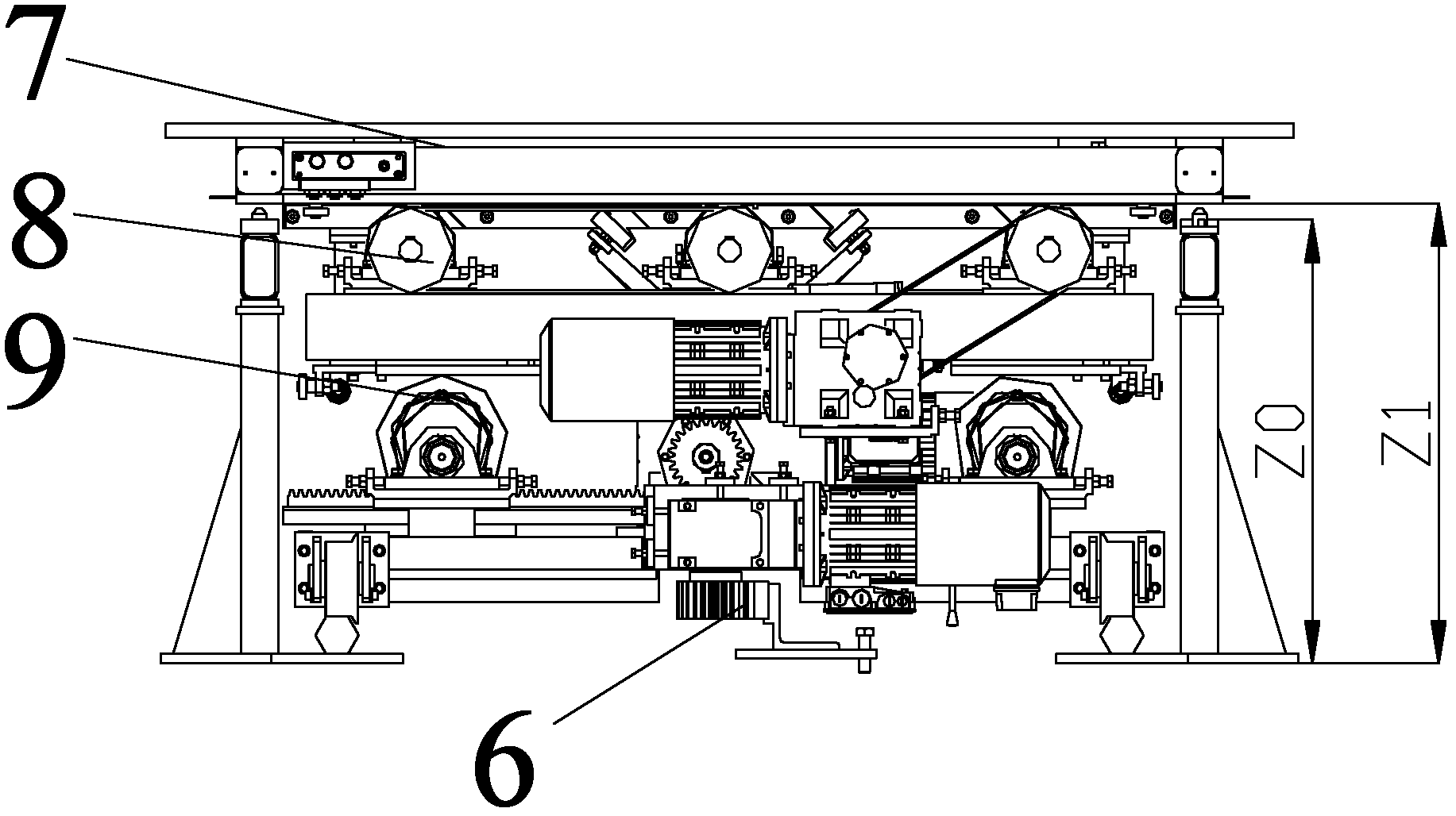 Workpiece conveying system applied to automobile welding line