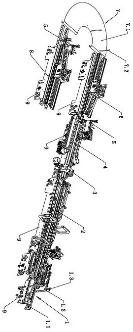 Intelligent folding production line for lining box