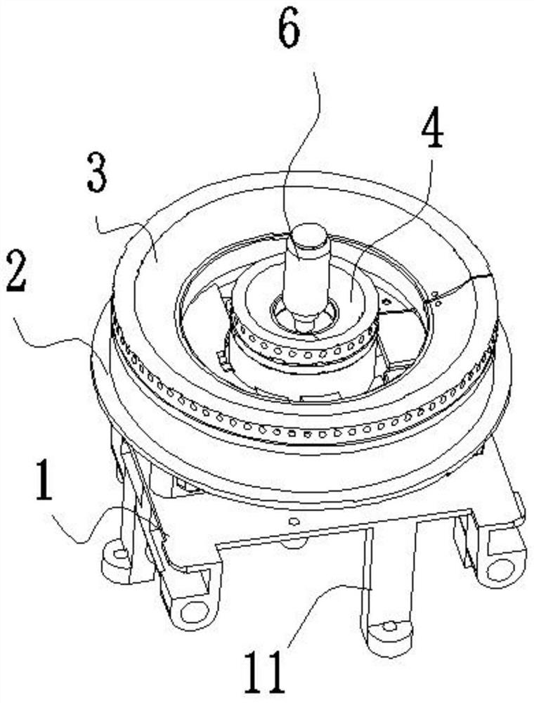 Upper air inlet burner