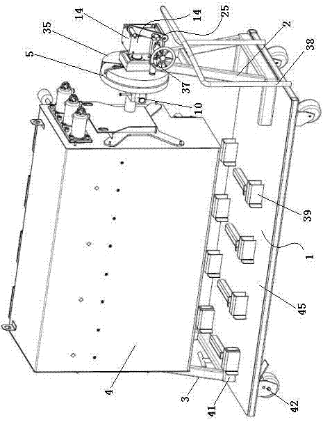 Treatment liquid storage tank suspension locking device