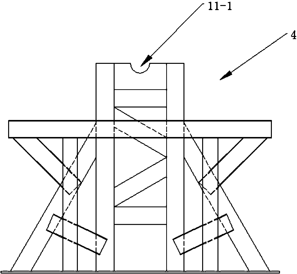 Stator frame welding deflection tool and application method thereof