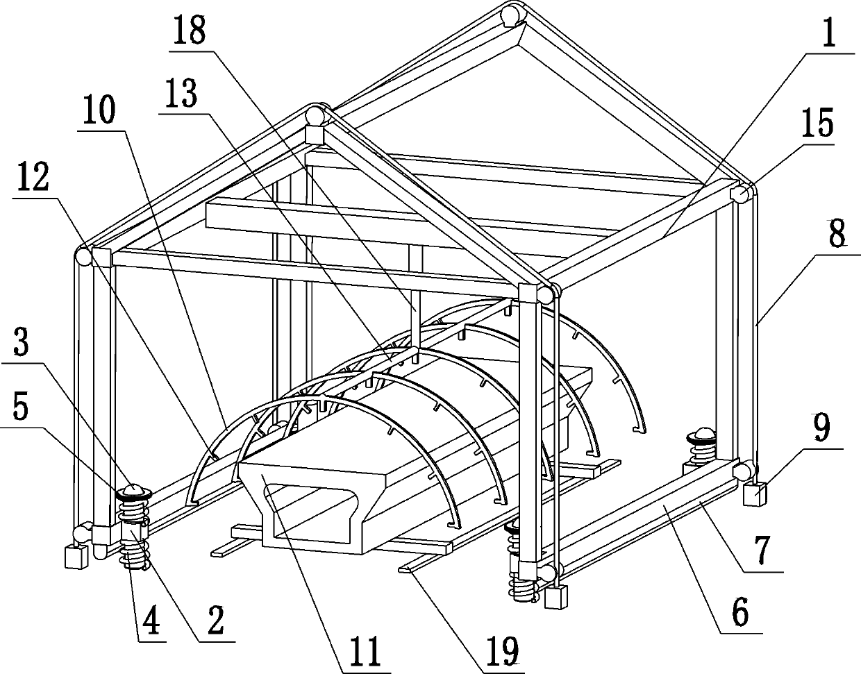 Concrete beam curing room