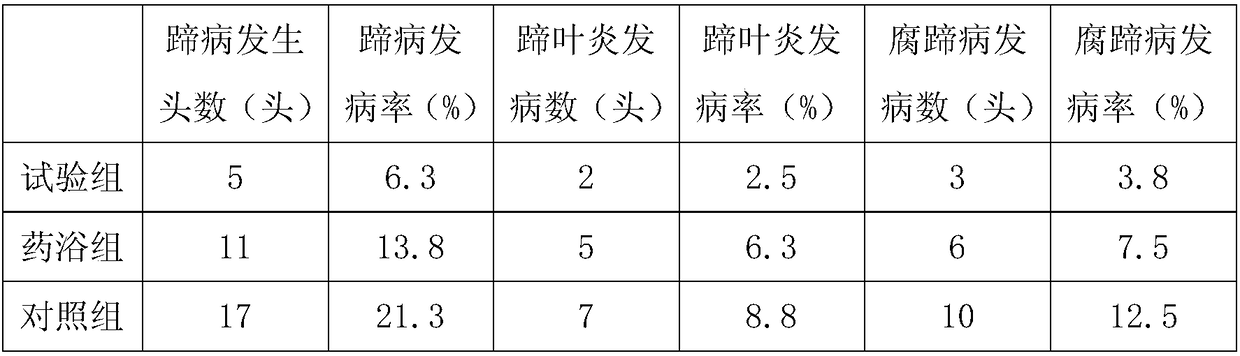 Preparation for preventing and treating diseases of cow limbs and hooves and preparation method of preparation