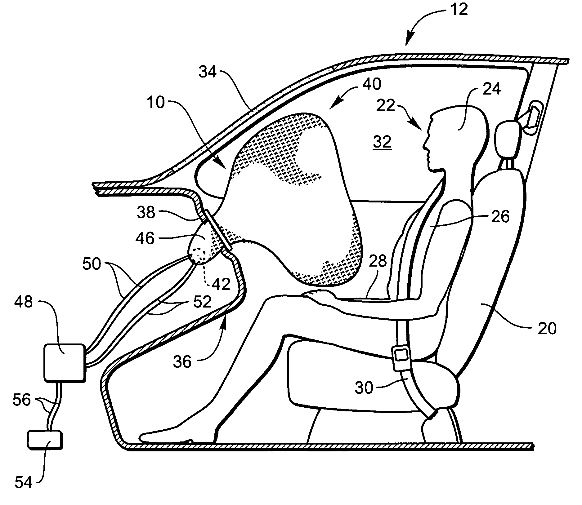 Flexible housing for an airbag module