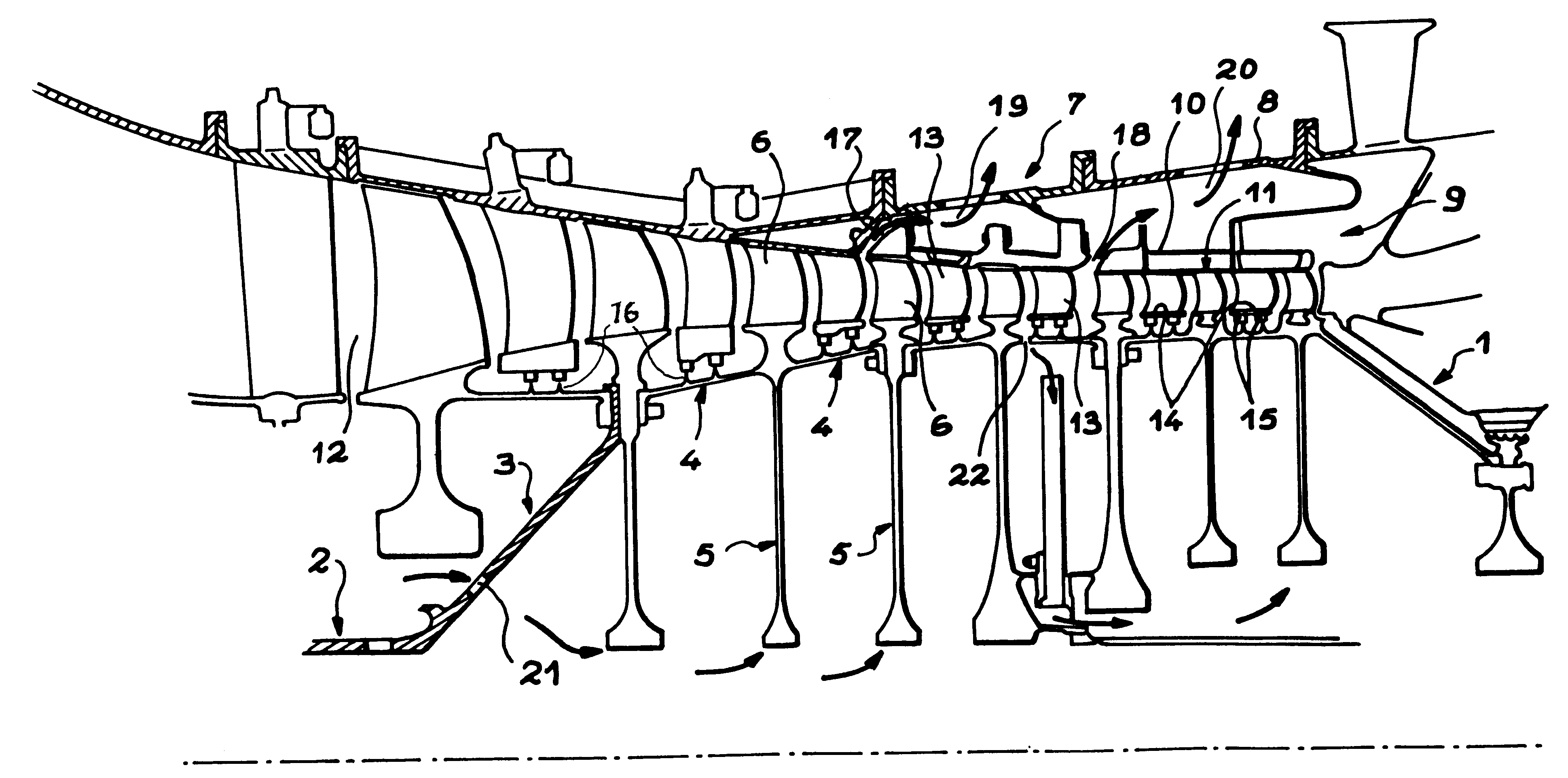 High-pressure compressor stator